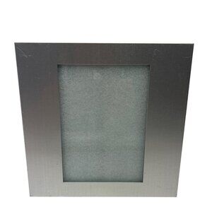 Brushed Silver 4x6 Picture Frame With Velvet Back Stand & Wall Mountable Option